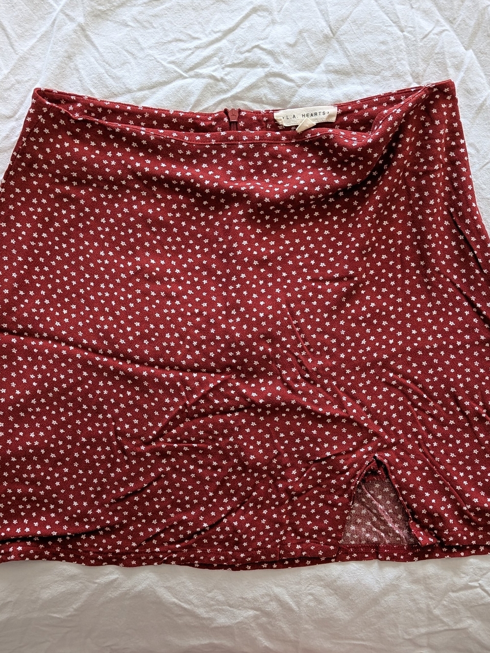LA Hearts Red Mini Skirt